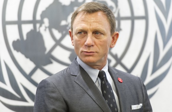 In this photo provided by the United Nations, English actor Daniel Craig attends a ceremony in New York where he was named a UN Global Advocate for the Elimination of Mines and Explosive Hazards. (Mar ...