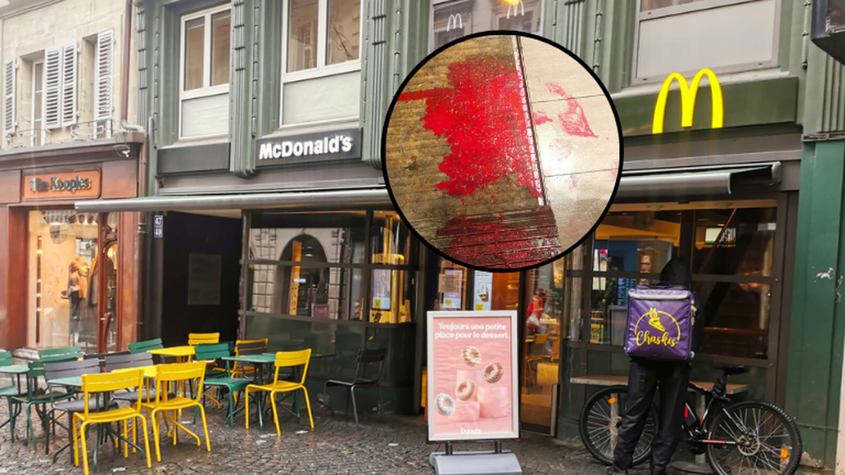 Un McDonald's à Lausanne a été vandalisé par des pro-palestiniens.