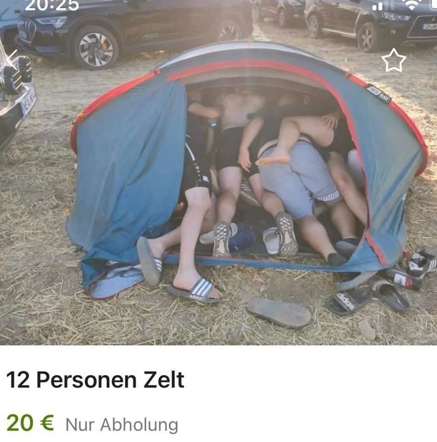 Lustige Fails der Woche: Lustiges Inserat mit Zelt