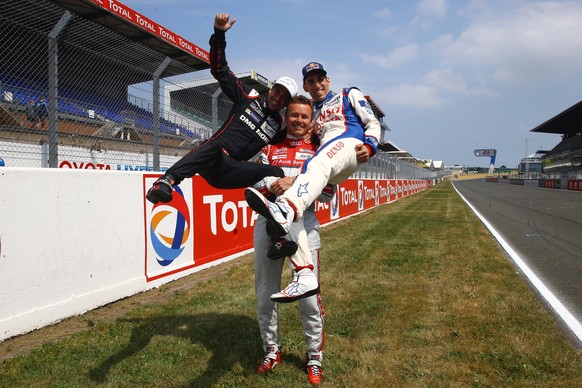 Drei Schweizer in Le Mans: Jani, Fässler und Buemi.