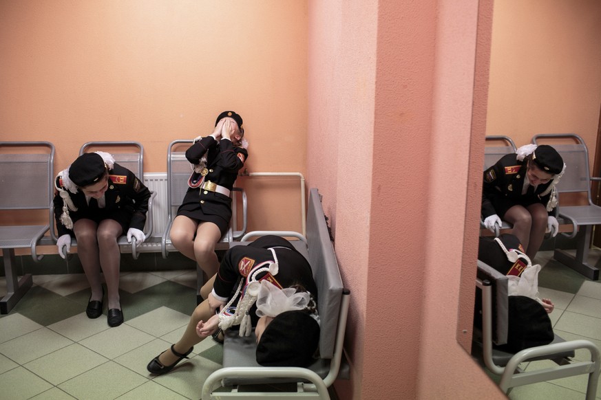 In this image released by the World Press Photo Foundation Thursday April 11, 2019, titled "Beckon Us From Home" by Sarah Blesener which was awarded first prize in the Long Term Projects cat ...