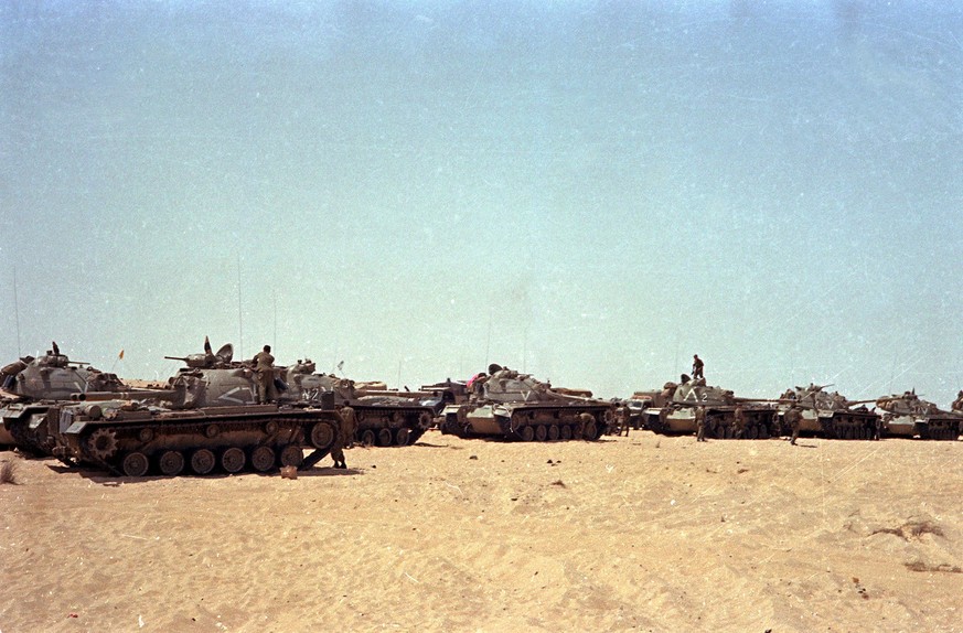 Israelische Panzer am 8. Juni 1967.