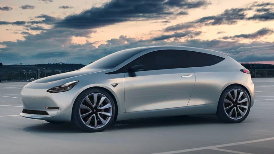 So ähnlich könnte ein künftiger Kleinwagen von Tesla aussehen.
