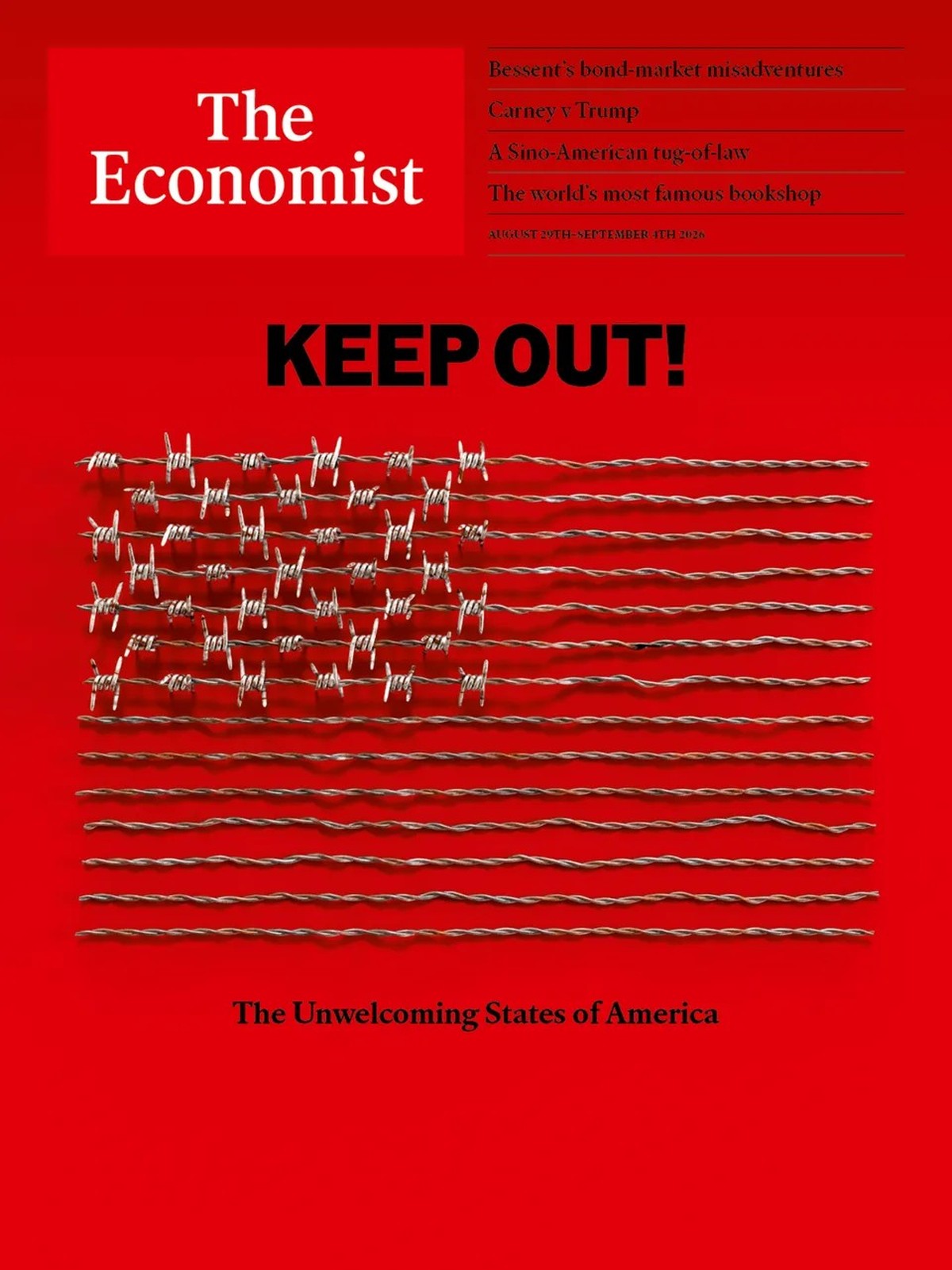 Titelblatt "The Economist" (August 2026) zu den USA