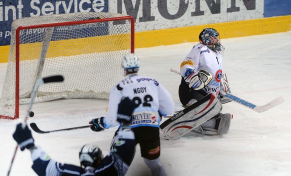 Da stimmte die Welt in der Leventina noch: Benjamin Conz kassiert das 1:0 durch Alexandre Giroux.