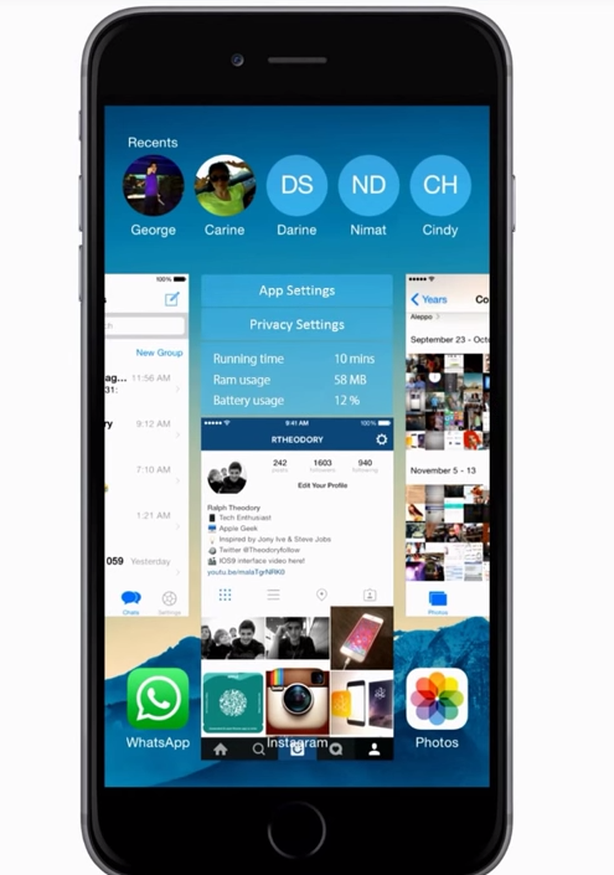 Smarte Idee: Einstellungen zu Apps lassen sich direkt in der App-Übersicht aufrufen.