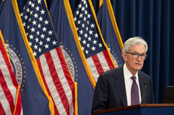 Federal Reserve Chairman Jerome Powell speaks at a news conference at the Federal Reserve following the Federal Open Market Committee meeting in Washington, Wednesday, April 29, 2026. (AP Photo/Cliff  ...