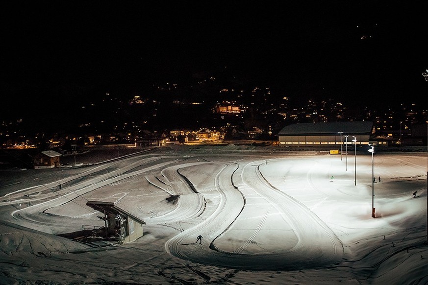 Engelberg Nachtloipe langlauf in der Nacht Schweiz Rauszeit Wintererlebnisse