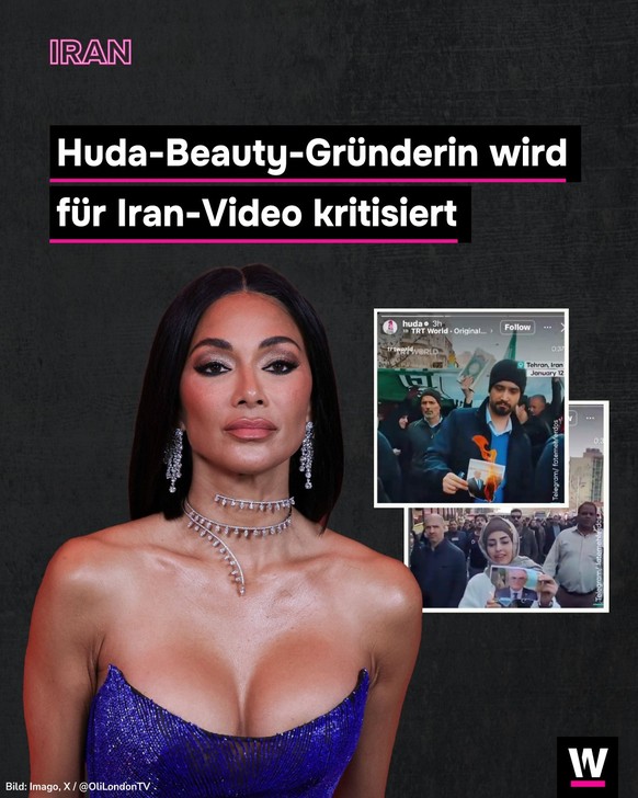 <p>Huda Kattan wird für das Teilen eines Iran-Videos heftig kritisiert.</p>