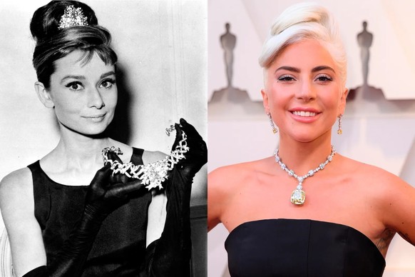 audrey hepburn lady gaga tiffany diamond