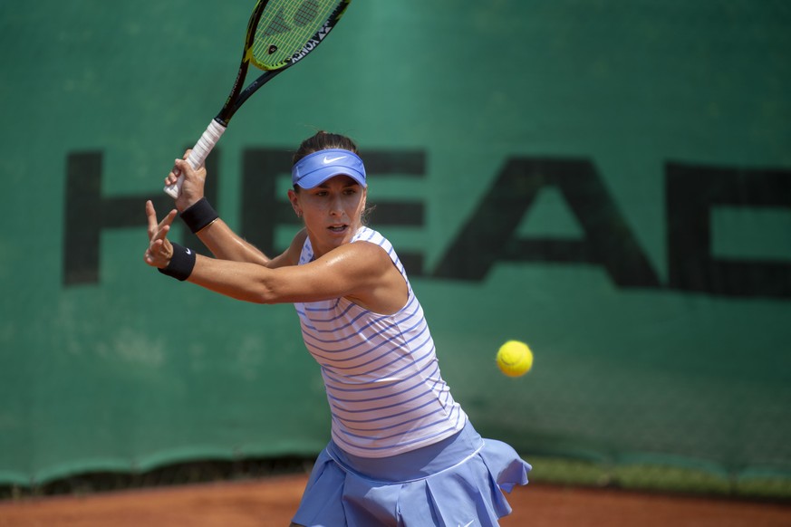 Belinda Bencic (N1, 1) im Einsatz beim TC Zofingen im Tennismatch Interclub NLA der Damen zwischen TC Chiasso - TC Zofingen am Donnerstag, 30. Juli 2020 in Chiasso-Seseglio. (KEYSTONE/Ti-Press/Davide  ...