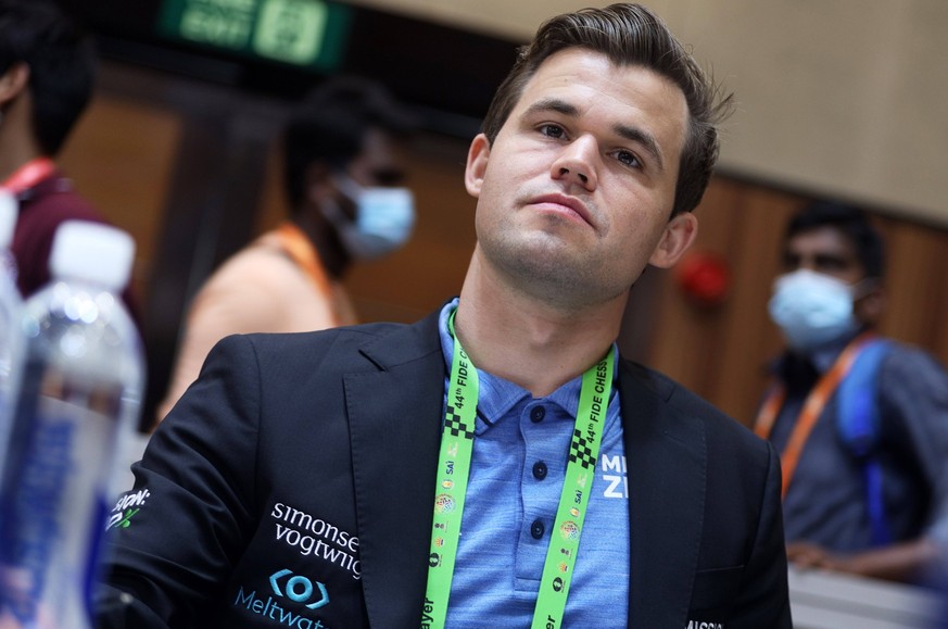 July 31, 2022, Chennai, Tamil Nadu, India: Grand Master Magnus Carlsen from Norway is seen during the round 3 of the 44th FIDE Chess Olympiad in Chennai. Chennai India - ZUMAl172 20220731_zip_l172_008 ...