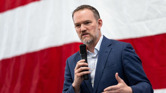 U.S. Trade Representative Jamieson Greer speaks during a tour of Atomic Industries' manufacturing facility Thursday, April 9, 2026, in Warren, Mich. (AP Photo/Julia Demaree Nikhinson)
Election 20 ...