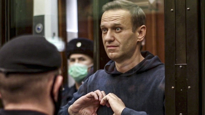 HANDOUT - Der Kremlgegner Alexej Nawalny wird wie erwartet durch ein Moskauer Gerichtsurteil f