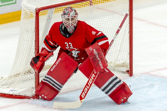 The goaltender Kevin Pasche (LHC) in action, during a National League regular season game of the Swiss Championship between Lausanne HC, LHC, and HC Ambri-Piotta, HCAP, at the ice stadium Vaudoise Are ...