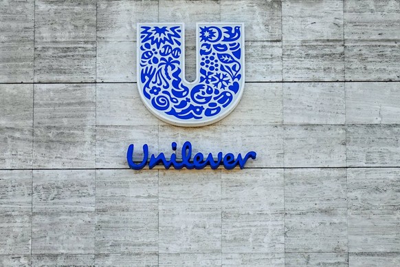 Unilever Headquarters In Rotterdam The Unilever corporate logo and name display on the facade of the company headquarters building in Rotterdam, Netherlands, on September 7, 2025. Rotterdam Netherland ...