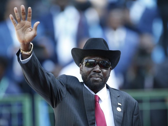 SOUTH AFRICA PRESIDENTIAL INAUGURATION
epa07598896 South Sudan President Salva Kiir Mayardit arrives for his inauguration as South African President at Loftus Versfeld stadium in Pretoria, South Afric ...