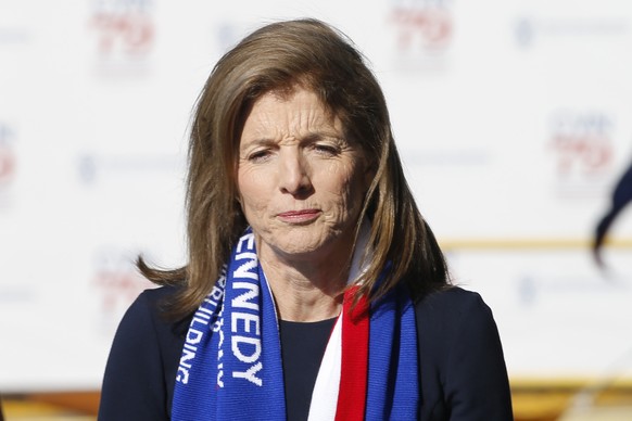 FILE - Caroline Kennedy, daughter of former President John F. Kennedy, before she christened the nuclear aircraft carrier John F. Kennedy at Newport News Shipbuilding in Newport News, Va., on Dec. 7,  ...