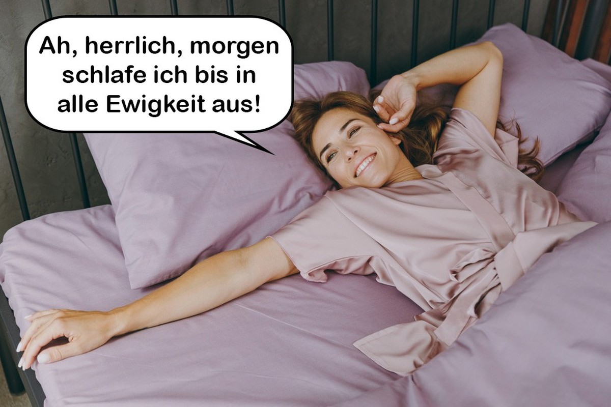 Ausschlafen Vorstellung vs Realität