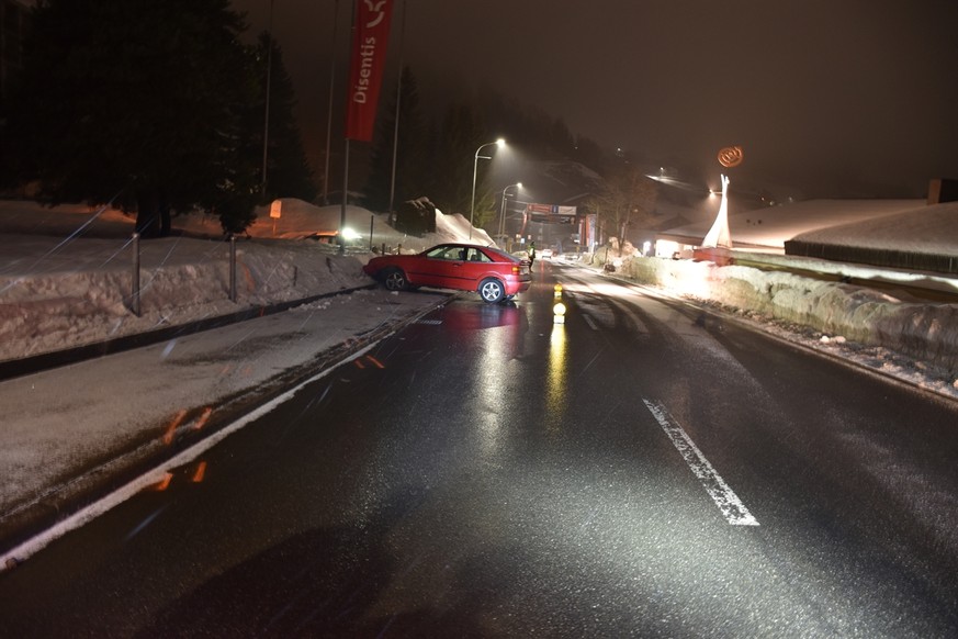 Lenker unter Alkoholeinfluss Disentis 8. Februar 2018 (Bild: Kapo Graubünden)