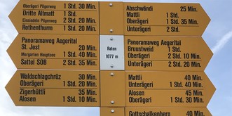 Hier steht der (vermutlich) grösste Wegweiser der Schweiz  