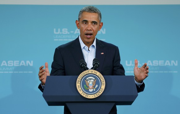 Obama spricht an einem gemeinsamen Gipfel der USA und der Asean-Staaten.