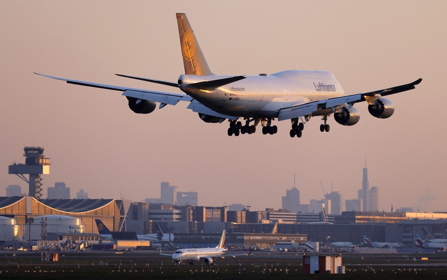 epa10498477 An airplane of the German airline Lufthansa lands at the international airport in Frankfurt am Main, Germany, 02 March 2023. According to a press release by Lufthansa, the group continues  ...