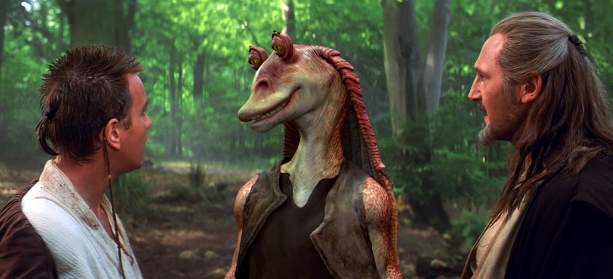 star wars episode 1 a new hope jar jar binks 
https://www.slashfilm.com/star-wars-bits-new-the-last-jedi-details-toy-revelations-and-another-death-star/2/