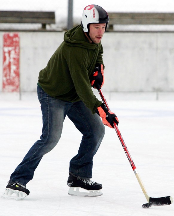 Miller on ice: Für einmal trägt er Schlitt- statt Skischuhe.
