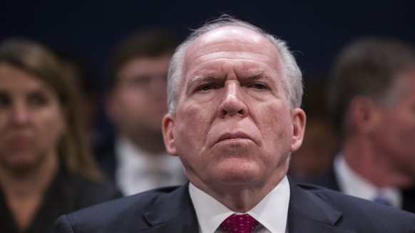 epa06951697 (FILE) - Former CIA Director John Brennan testifies before the House Intelligence Committee hearing on the investigation about Russian interference in the 2016 presidential campaign on Cap ...