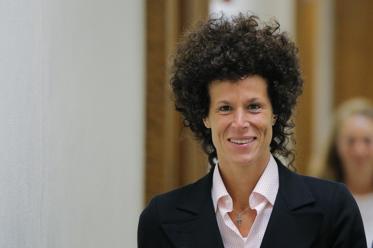FILE - In this June 16, 2017 file photo, accuser Andrea Constand exits the courtroom during deliberations in Bill Cosby's sexual assault trial at the Montgomery County Courthouse in Norristown, P ...
