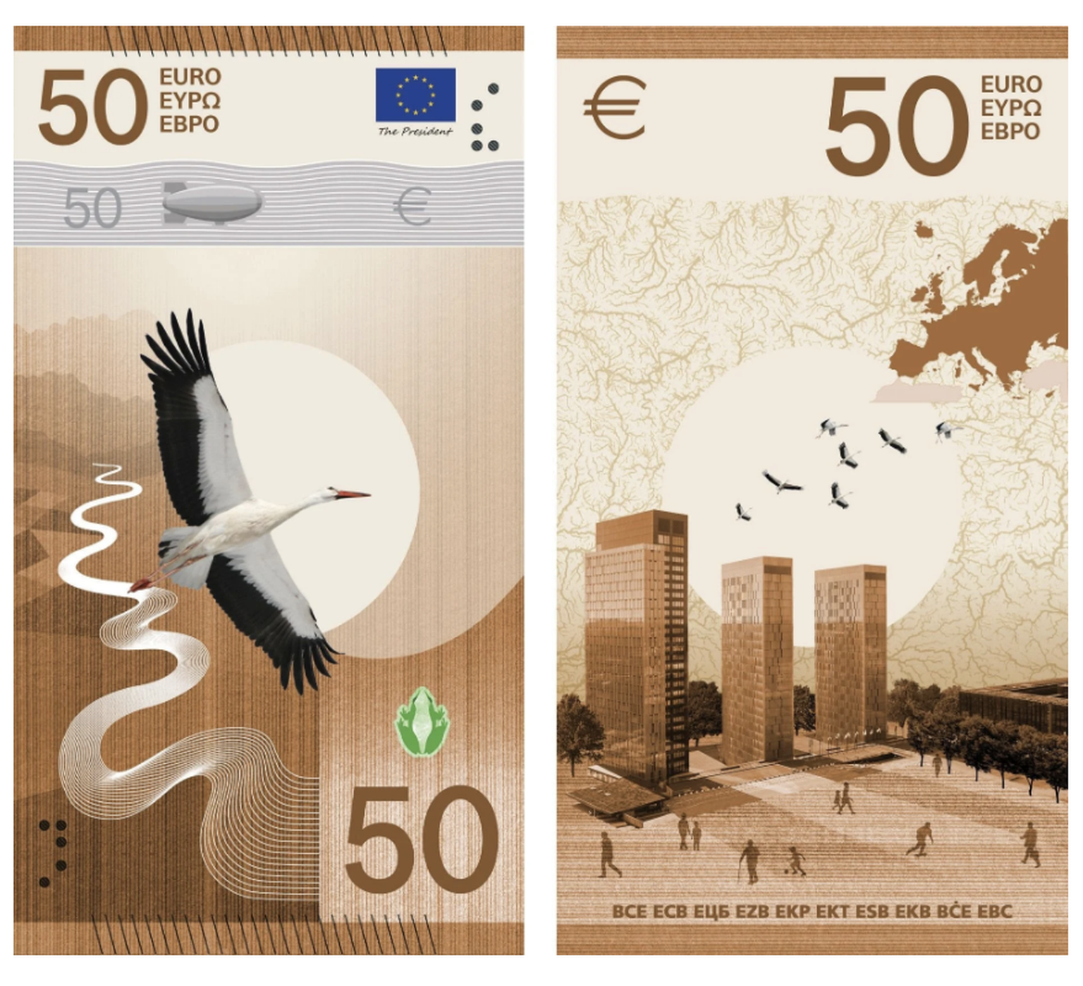 Neue Euronoten: Die verschiedenen Designs