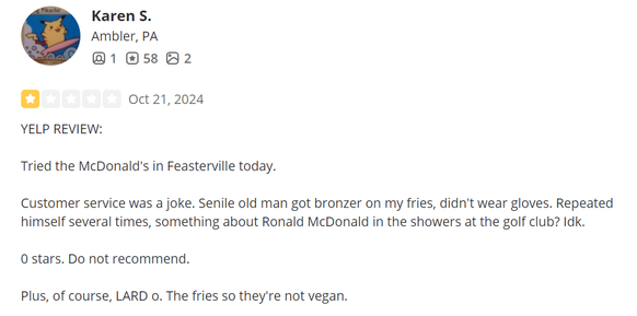 yelp Kommentare mcdonalds trump