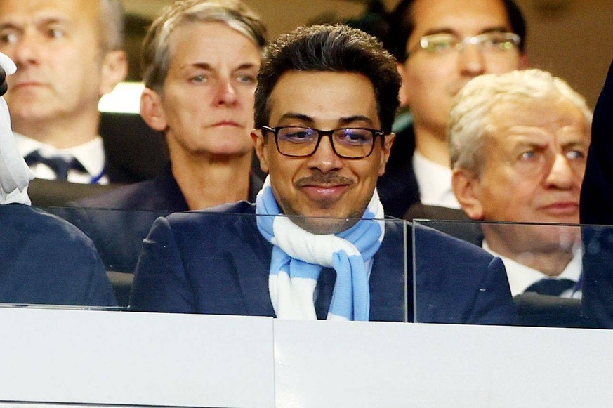 Mandatory Credit: Photo by Kieran McManus/Shutterstock 13949252aw Manchester City owner Sheikh Mansour watches on. Manchester City v Inter Milan, UEFA Champions League, Final, Football, Ataturk Stadiu ...