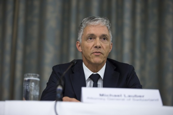 Zuerich, 14.9.2015, Justiz, Fussball, Medienkonferenz, Bundesanwalt Michael Lauber informiert zum Stand der Ermittlungen gegen die FIFA. (Dominik Baur/EQ Images)