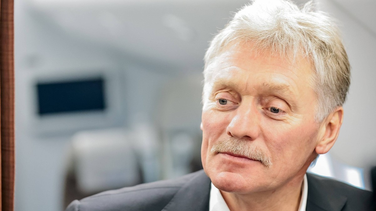 Russia. Moscow. Russian Presidential Press Secretary Dmitry Peskov on a plane before the start of Russian President Vladimir Putin s working trip to St. Petersburg RomanxNaumov