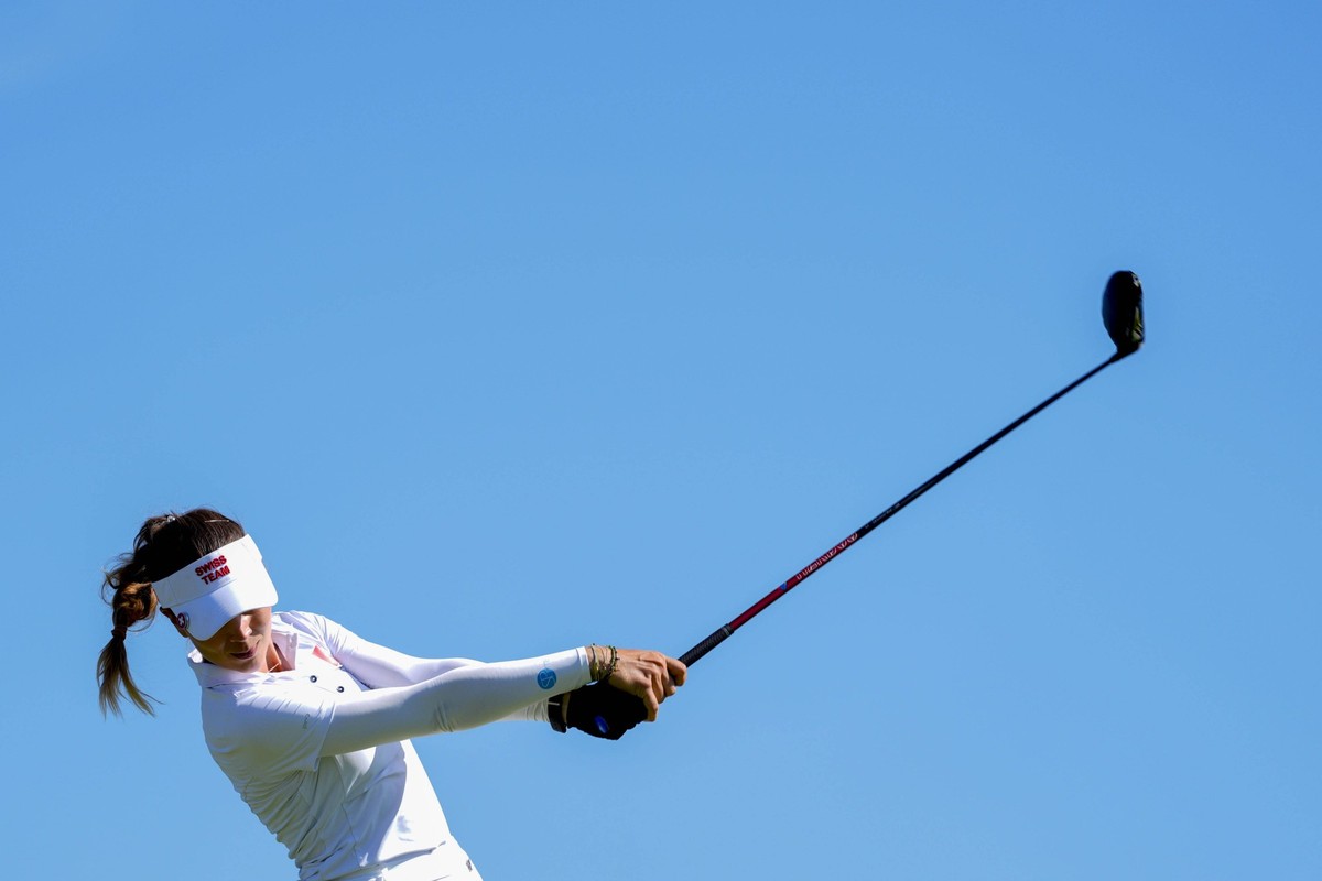 Olympics: Golf-Womens Stroke Play Round 4 Aug 10, 2024 Saint-Quentin-en-Yvelines, France Morgane Metraux Switzerland on no. 12 in the final round of women s individual stroke play during the Paris 202 ...