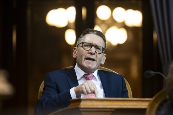 Pirmin Bischof, Mitte-SO, spricht waehrend der Wintersession der Eidgenoessischen Raete, am Mittwoch, 6. Dezember 2023, im Staenderat in Bern. (KEYSTONE/Peter Klaunzer)