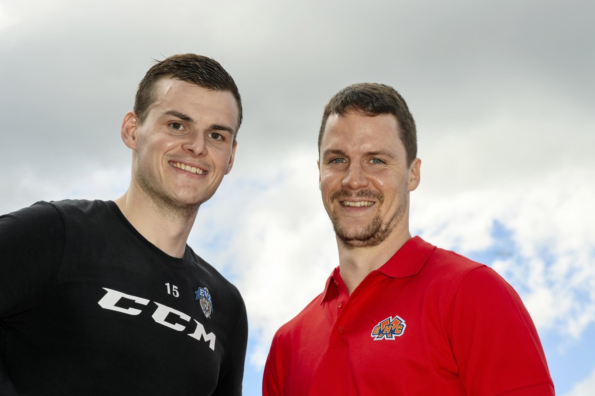 Gregory Hofmann, re. Gaetan Haas, EHCB, EHC Biel, National League, Eishockey, 22.06.2021Bildnachweis: pkp/Pius KollerBelegexemplar an: pkp h o t o g r a p h y, B a h n h o f s t r. 31, CH-6210 S  ...