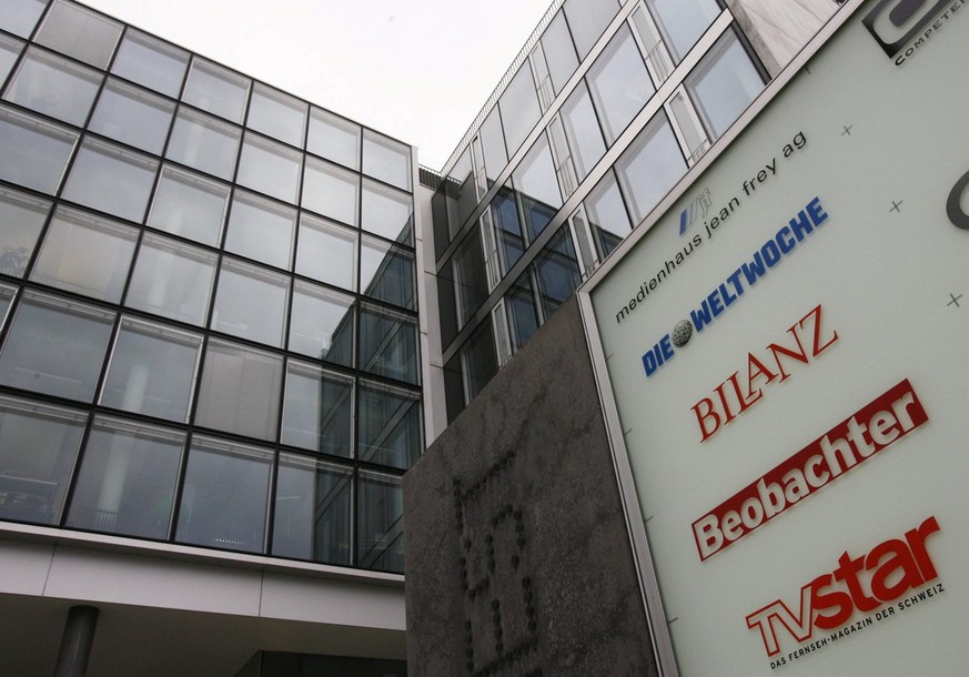 Das Axel Springer Gebäude an der Förrlibuckstrasse in Zürich wird seit dem Angriff auf «Charlie Hebdo» bewacht.&nbsp;