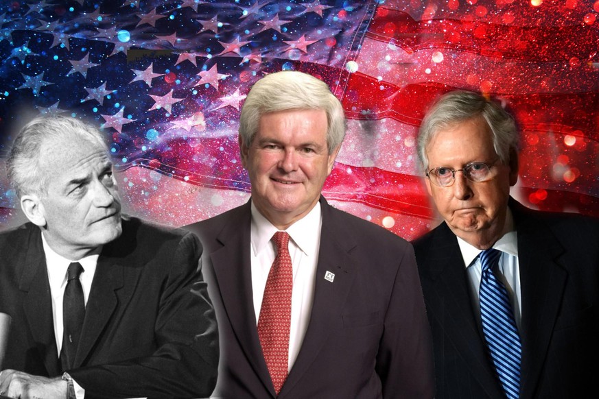 Barry Goldwater, Newt Gingrich und Mitch McConnell waren die Wegbereiter von Donald Trump bei den Republikanern.