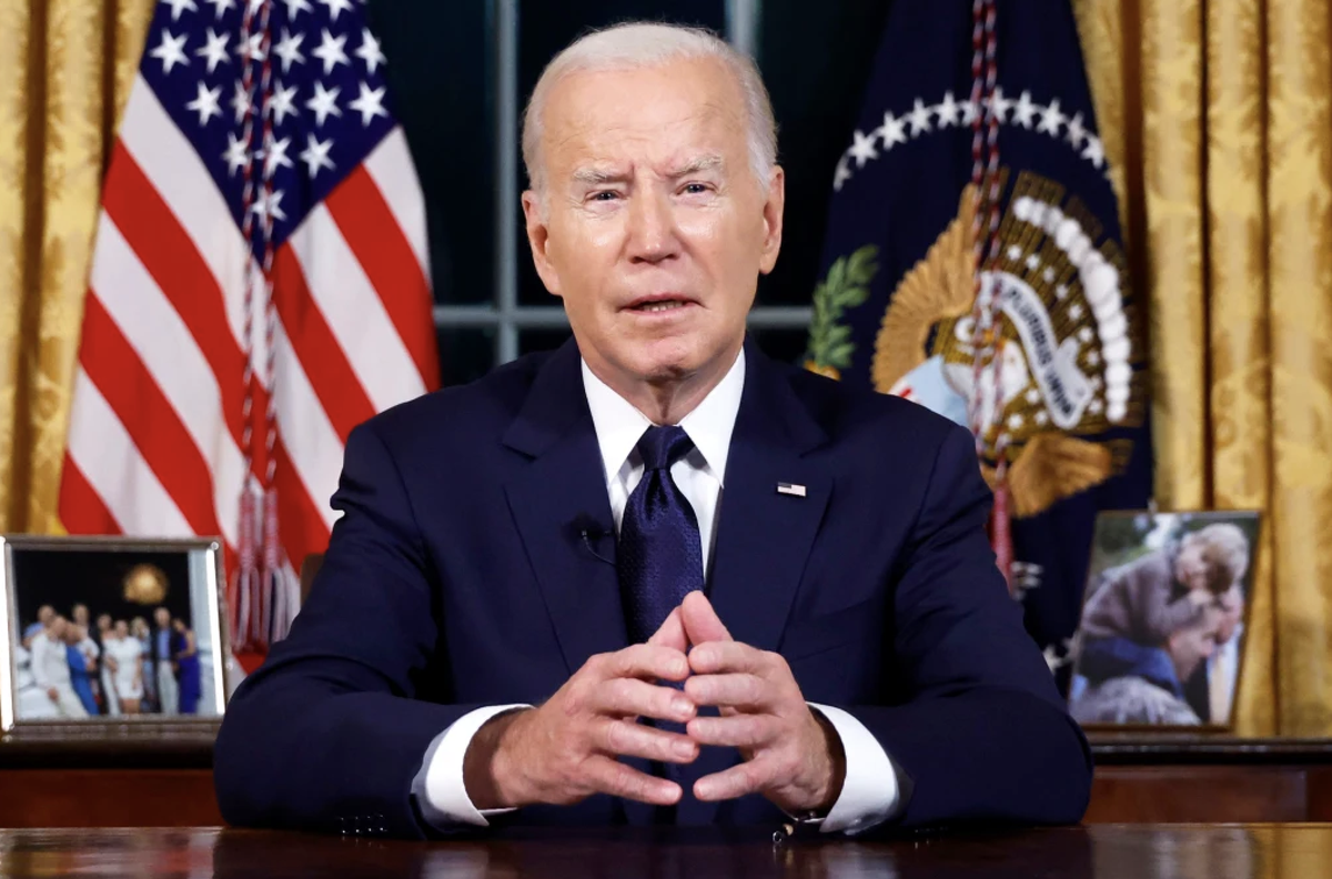 Il s'agissait du second discours télévisé de Joe Biden donné depuis la Maison-Blanche depuis qu'il a pris ses fonctions.