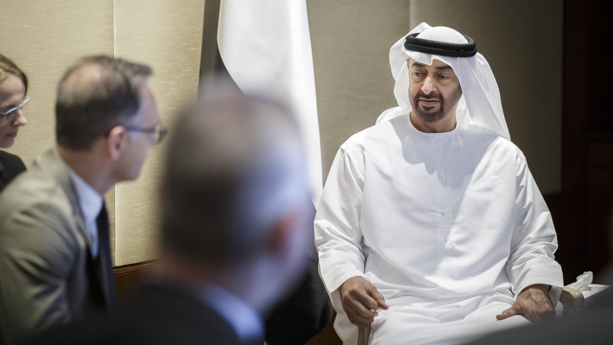 Bundesaussenminister Heiko Maas, SPD, trifft Scheich Mansoor Bin Zayed Al Nahyan, Stellvertretender Ministerpraesident und Minister fuer Praesidentschaftsangelegenheiten der Vereinigten Arabischen Emi ...