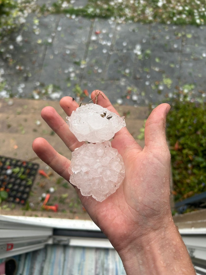 Hagel in Winterthur am 28. August 2026.