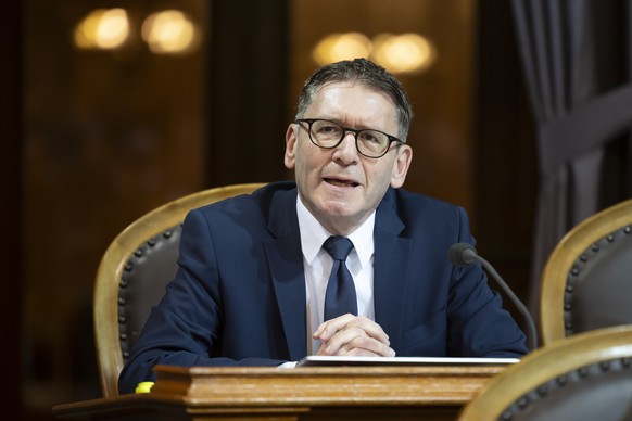 Pirmin Bischof, Mitte-SO, spricht waehrend der Fruehlingssession der Eidgenoessischen Raete, am Dienstag, 27. Februar 2024, im Staenderat in Bern. (KEYSTONE/Peter Klaunzer)