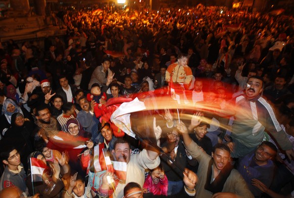 Damals:&nbsp;Jubel auf dem Tahrir-Platz in Kairo nach dem Abgang von Hosni Mubarak.
