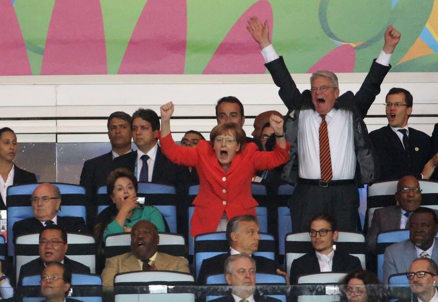 Als Fussballfan bejubelte sie 2014 den deutschen WM-Titel in Brasilien auf der Tribüne.