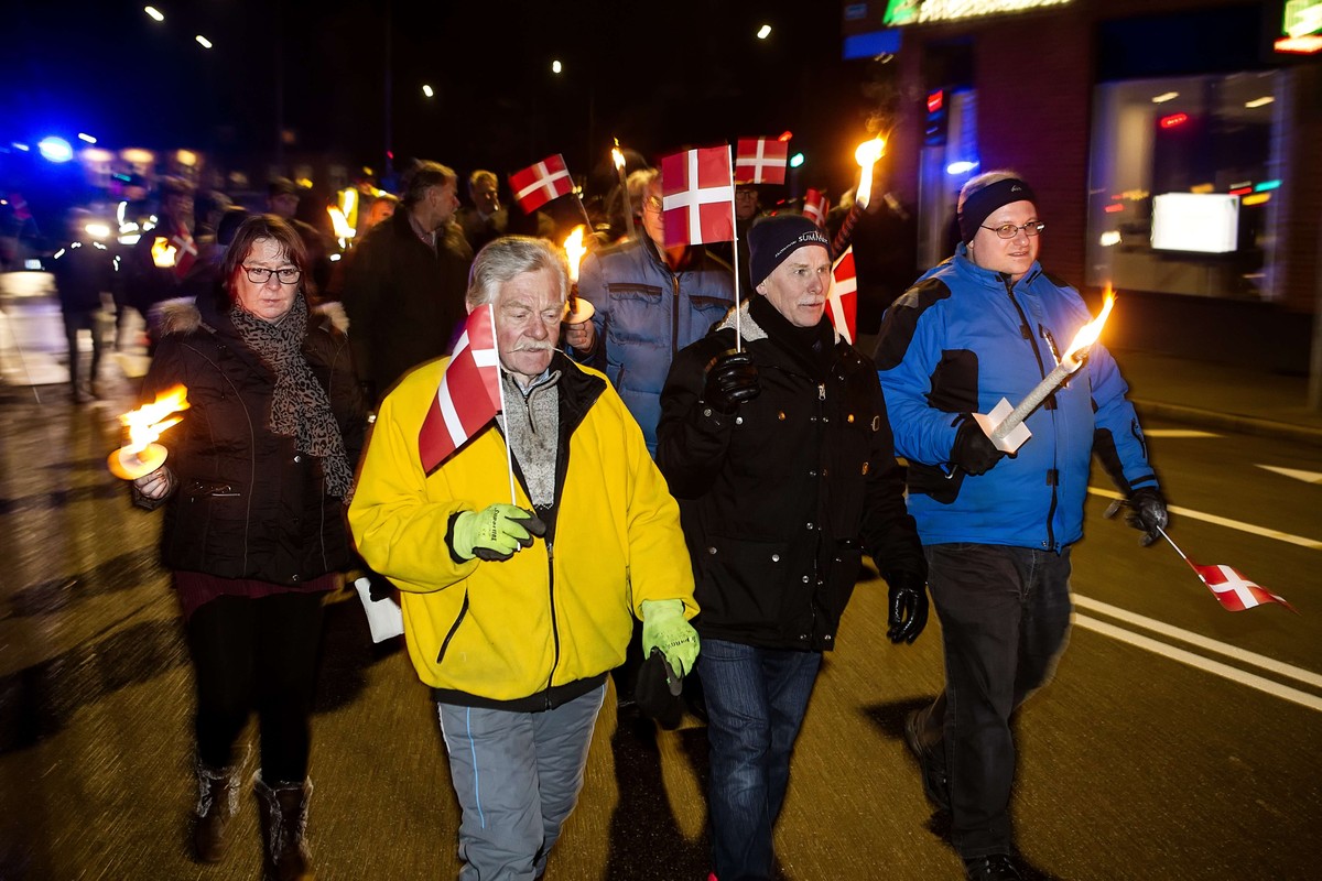 Pegida-Anhänger in Dänemark.