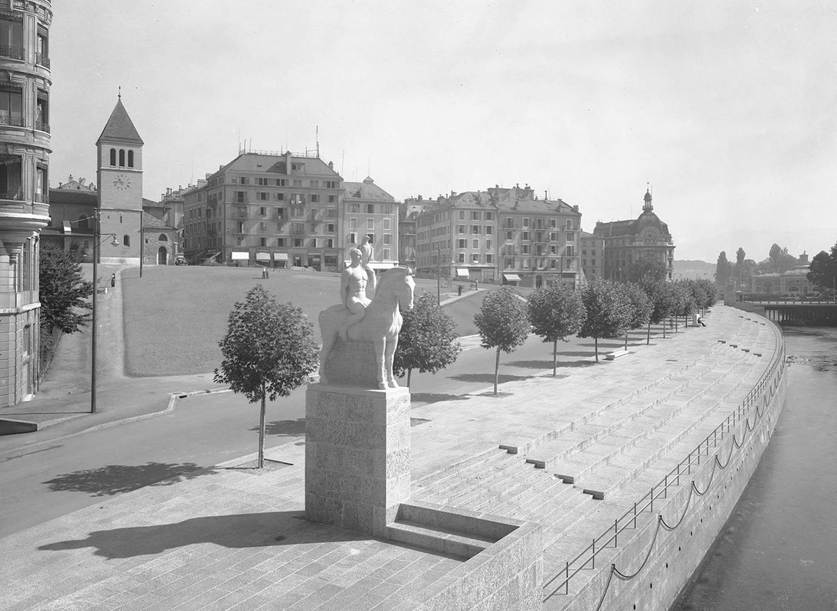 À Genève, l’influence de la famille Turrettini est omniprésente. Vue sur le quai Turrettini, vers 1940.
https://www.bge-geneve.ch/iconographie/oeuvre/vg-n13x18-03472