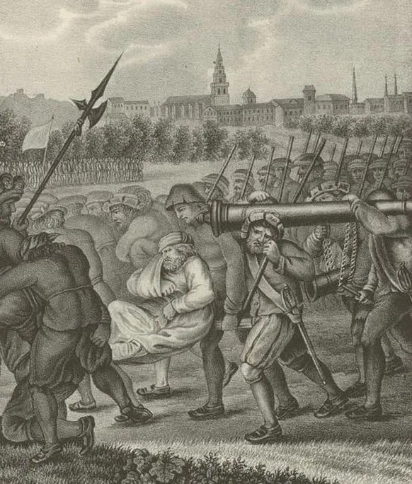 «Der Rückzug der Schweizer bey Marignan», Lithographie von ca. 1822.
https://www.e-rara.ch/zuz/content/titleinfo/11810658